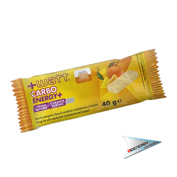 +Watt-CARBO ENERGY+ (Confezione 20 barrette da 40 gr)   Agrumi  